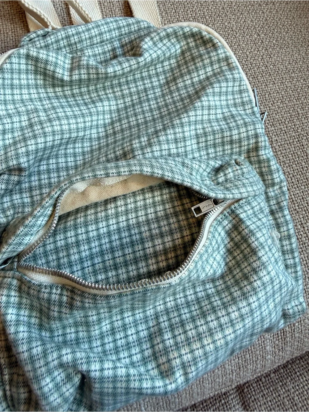 John Galt California Green Plaid Mini Backpack